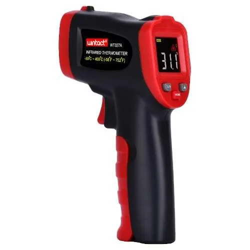 ІЧ-пірометр WINTACT WT327A -50 до 400 °C кольоровий дисплей 12:1 алюміній 0,2 кг