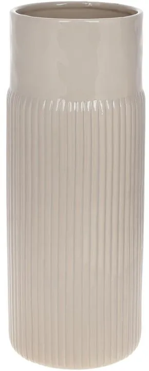 Керамічна ваза Bona 12,5x12,5x32 см бежевий глянець