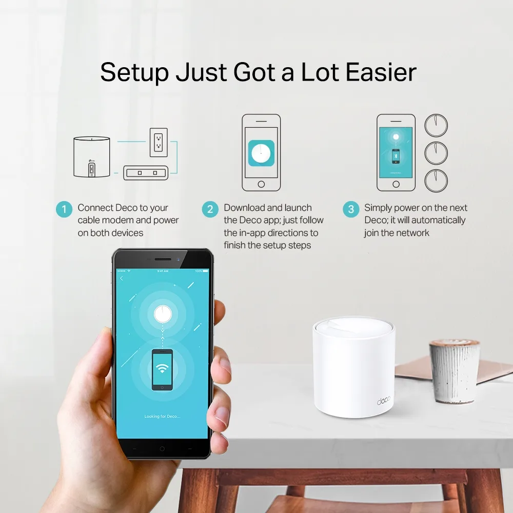 Система WiFi-Mesh TP-LINK Deco X20 AX1800, 1xGE LAN, 1xGE WAN, 3мод