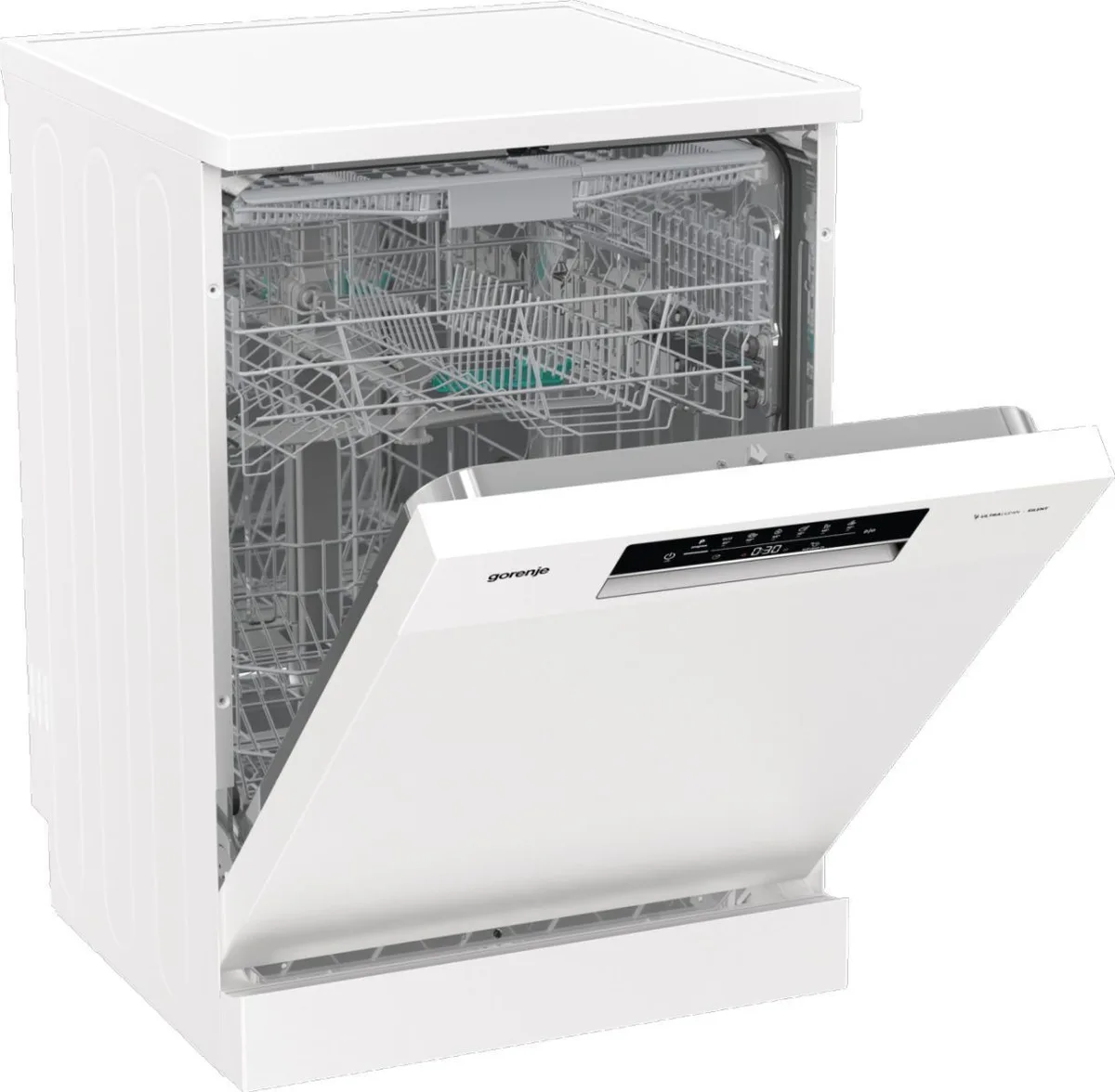 Посудомийна машина Gorenje, 16 комплектів, клас енергоефективності A+++, ширина 60 см, з дисплеєм, 3 кошиками, системою AquaStop,