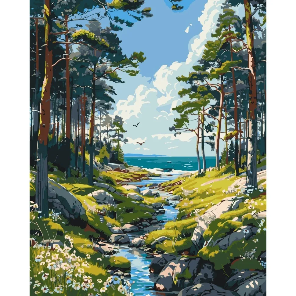 Картина по номерах Art Craft Полотно 40х50 см Акрилові фарби 23 кольори Тиша природи