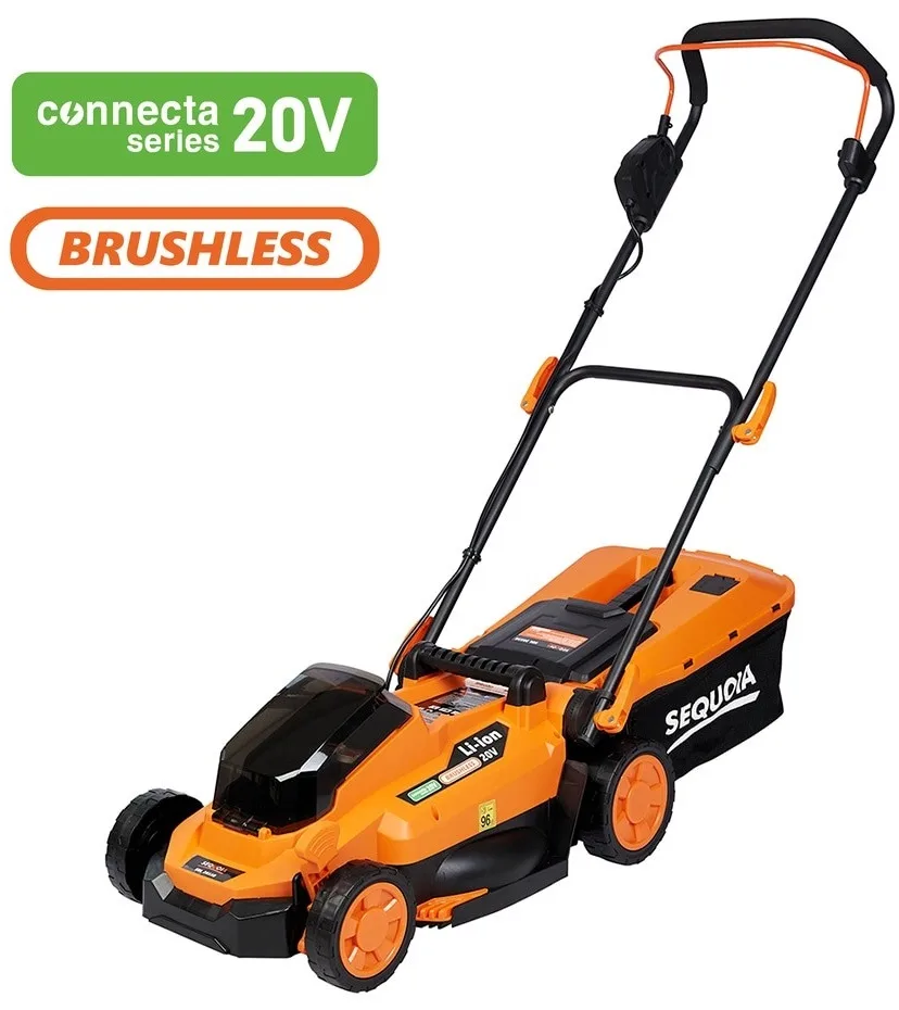 Акумуляторна газонокосарка SEQUOIA SBL2033B-EV 20В, 1x4А·год, ширина скошування 33 см, об'єм травозбірника 30 л, висота скошування