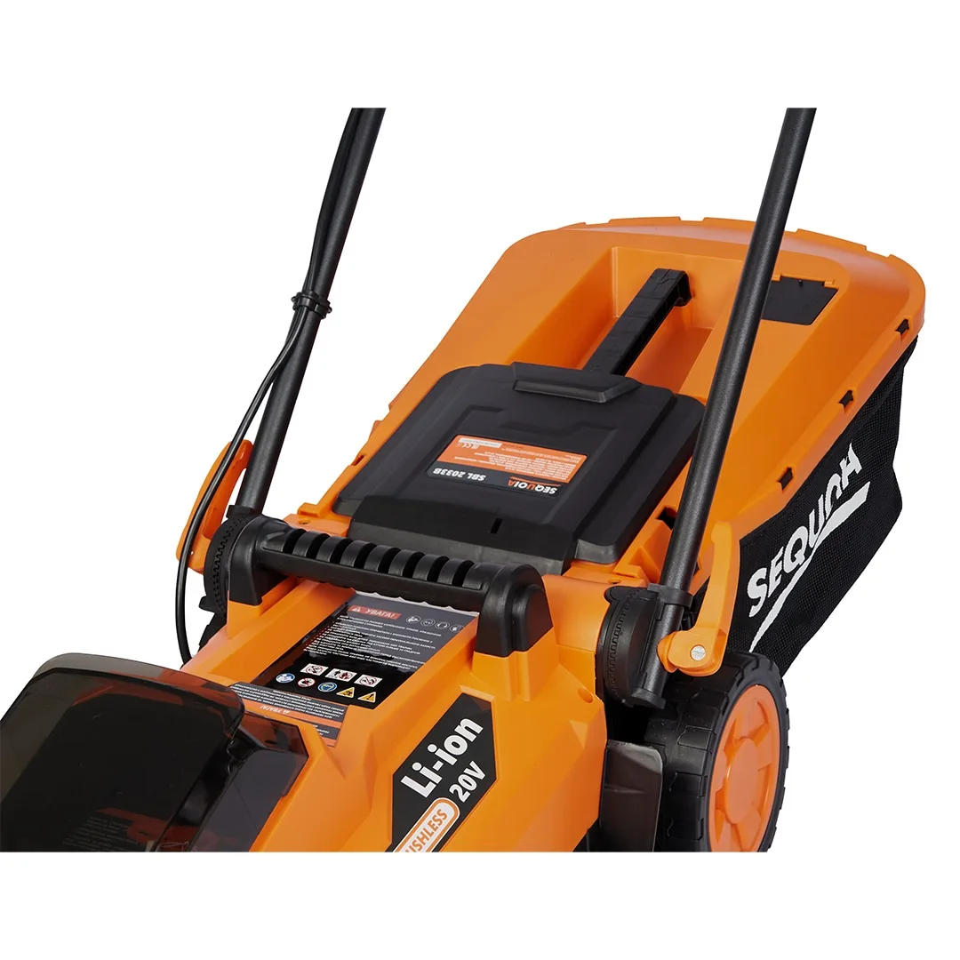 Акумуляторна газонокосарка SEQUOIA SBL2033B-EV 20В, 1x4А·год, ширина скошування 33 см, об'єм травозбірника 30 л, висота скошування