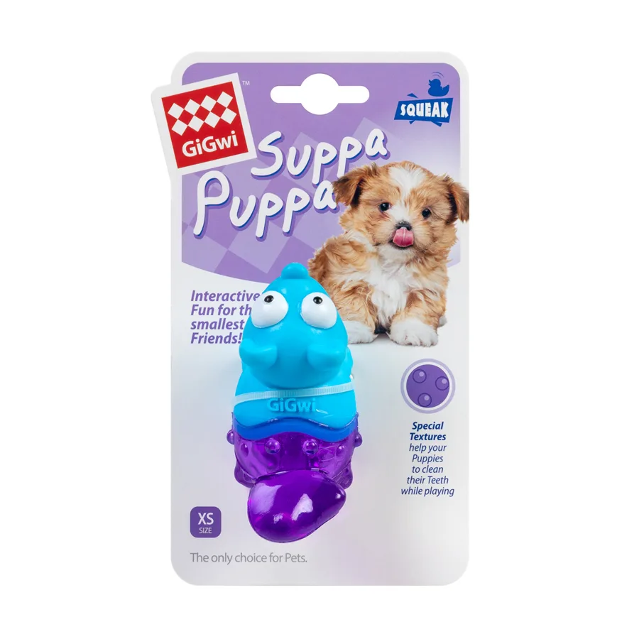 Игрушка для собак пищалка GiGwi Suppa Puppa резина 8 см оранжевая