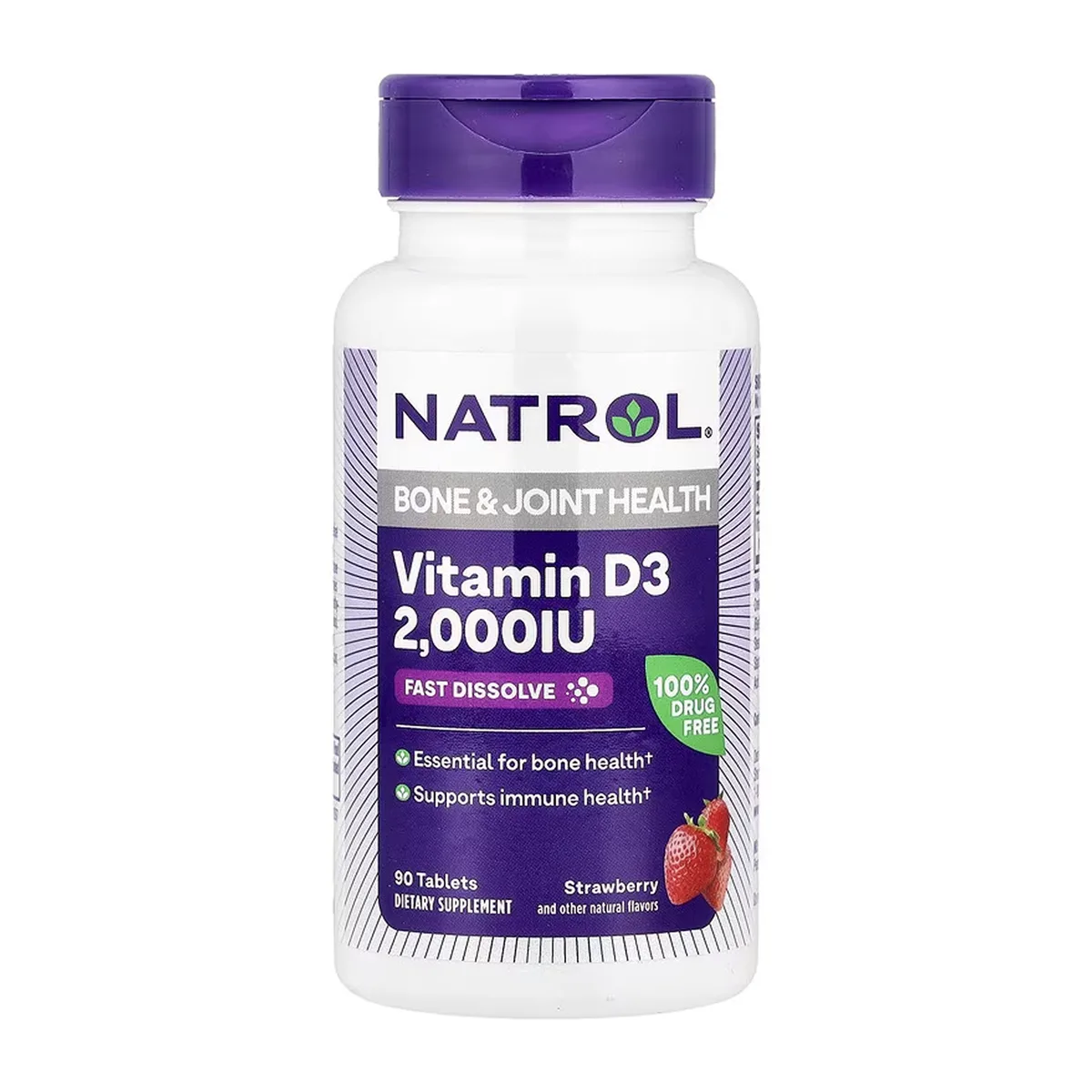Вітамін D3 Natrol швидкорозчинний 2000 IU 90 табл Здоров'я кісток і суглобів
