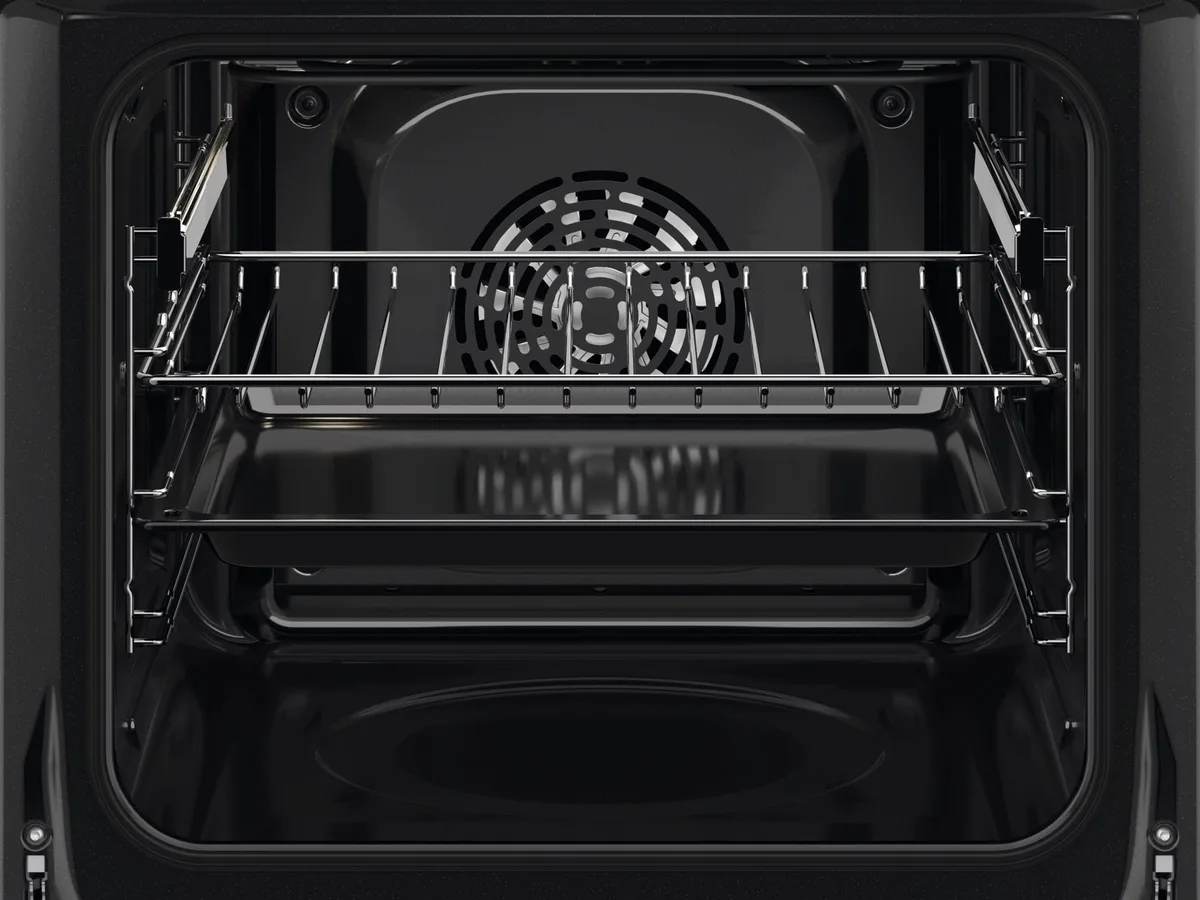 Духова шафа Electrolux електрична 65л A конвекція чорна для запікання і грилю телескопічні напрямні