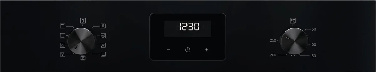 Духова шафа Electrolux електрична 65л A конвекція чорна для запікання і грилю телескопічні напрямні