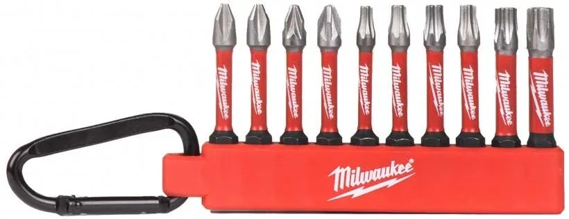 Біти Milwaukee Shockwave 10 шт ударні біт для шуруповерта набір насадки для інструментів