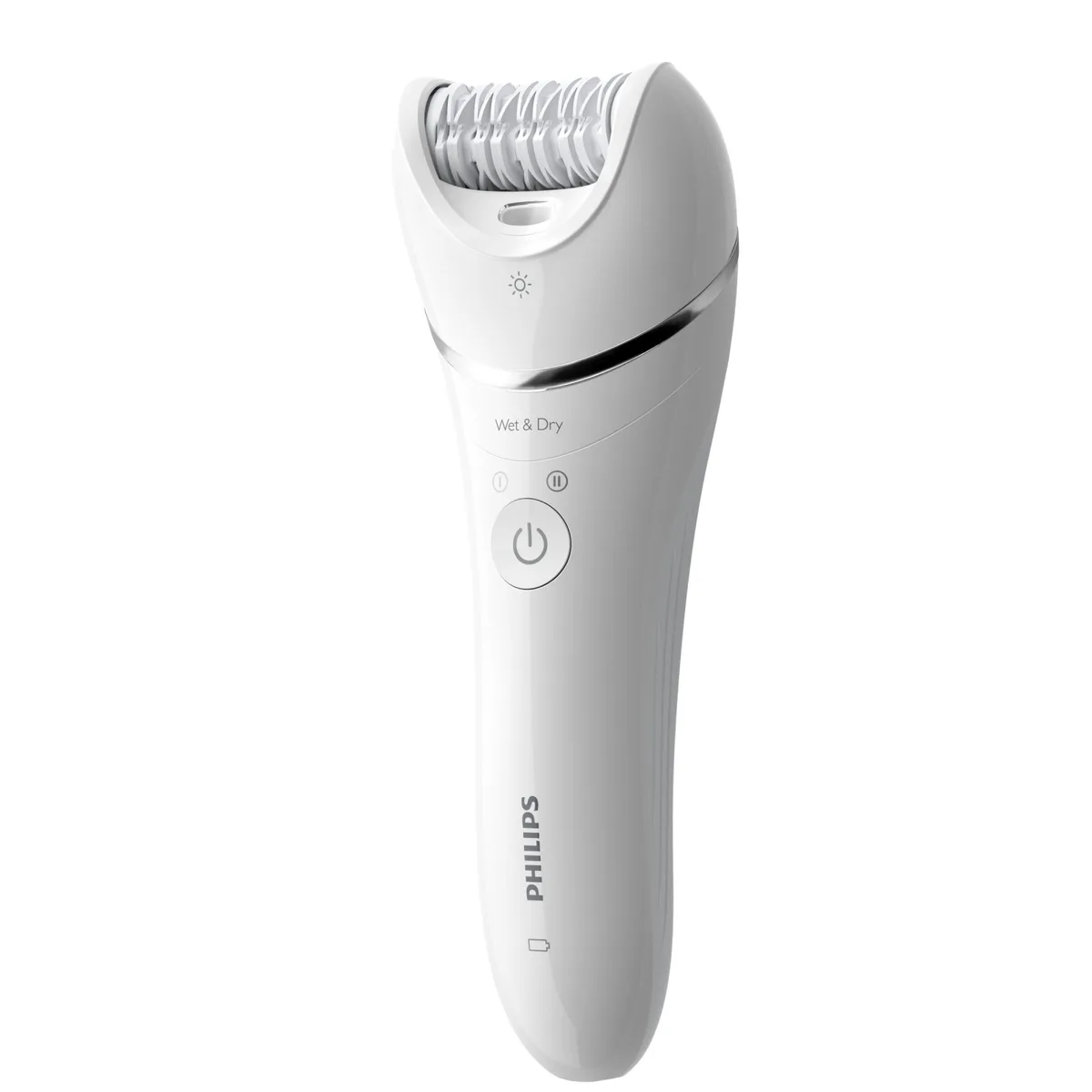 Епілятор Philips 8000 серії, дисковий, акумуляторний, з пінцетом, 32 пінцети, вологозахищений для сухого та вологого використання,