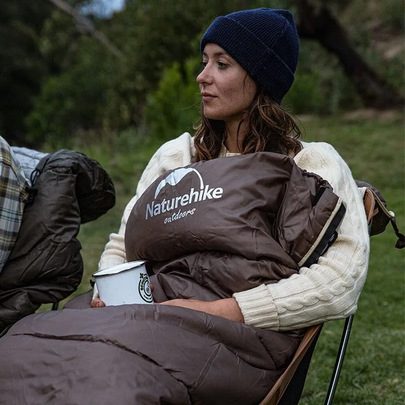 Спальный мешок трисезонный Naturehike, полиэстер, 220х75 см, коричневый.