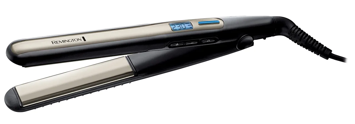 Випрямляч волосся Remington E51 Sleek  Curl, 150-230°C, з дисплеєм, керамічним покриттям, чорного кольору.