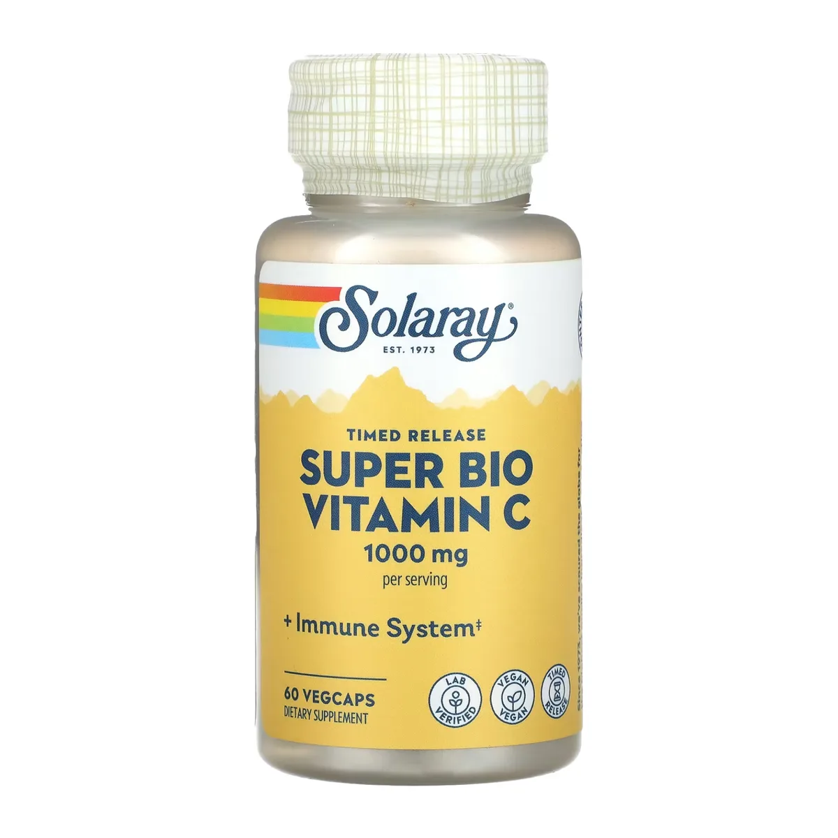 Витамин С Super Bio 1000 мг 60 капсул растительные