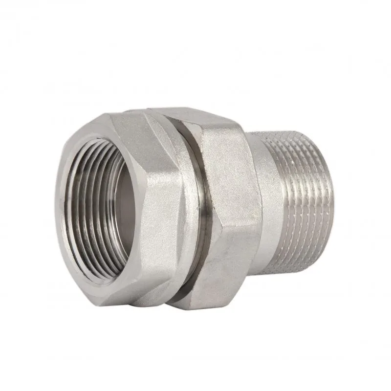 Згін Американка 1 1/4" латунний нікельований 1 1/4"x1 1/4" Forte