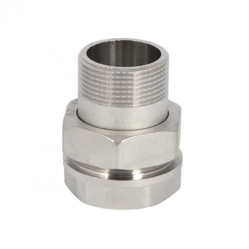 Згін Американка 1 1/4" латунний нікельований 1 1/4"x1 1/4" Forte