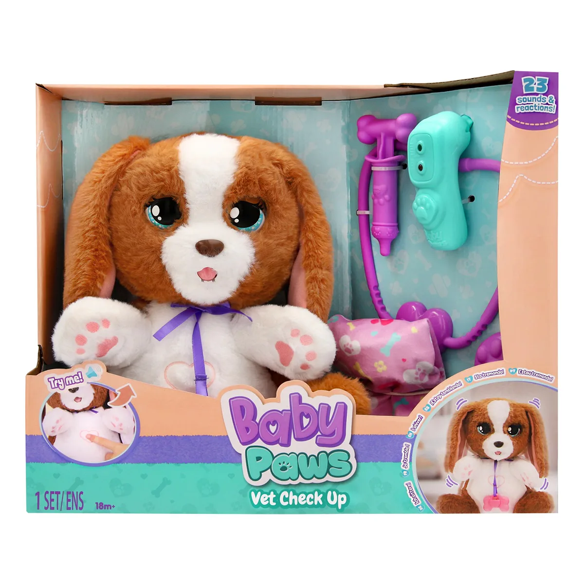 Інтерактивний ігровий набір Baby Paws текстильний 26,5х22,5х25 см