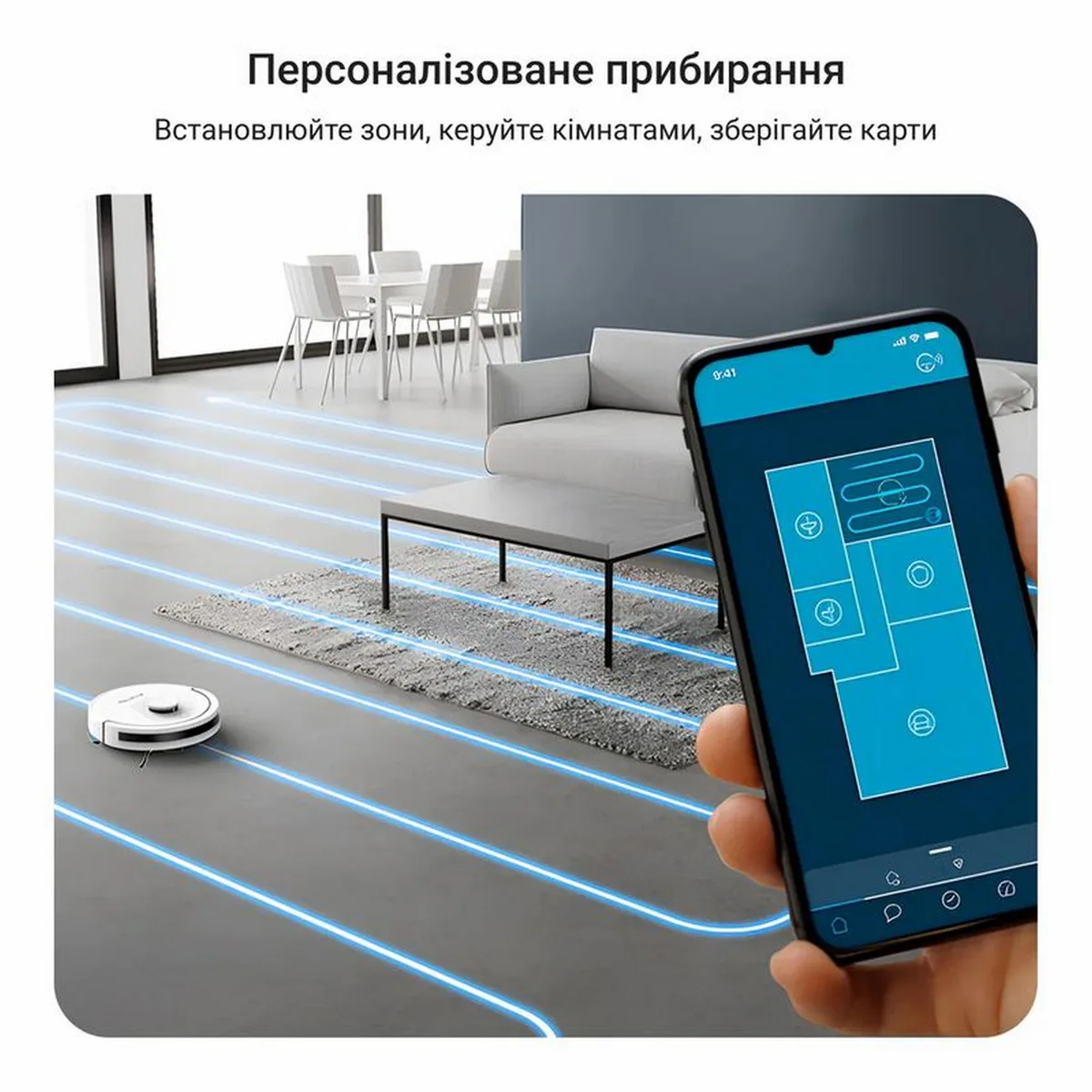 Робот-пилосос Rowenta X-Plorer Serie 90, миючий, 6000 Па, висота 9.7 см, об'єм контейнера 0.26 л, пилозбірник 0.29 л, автономна ро