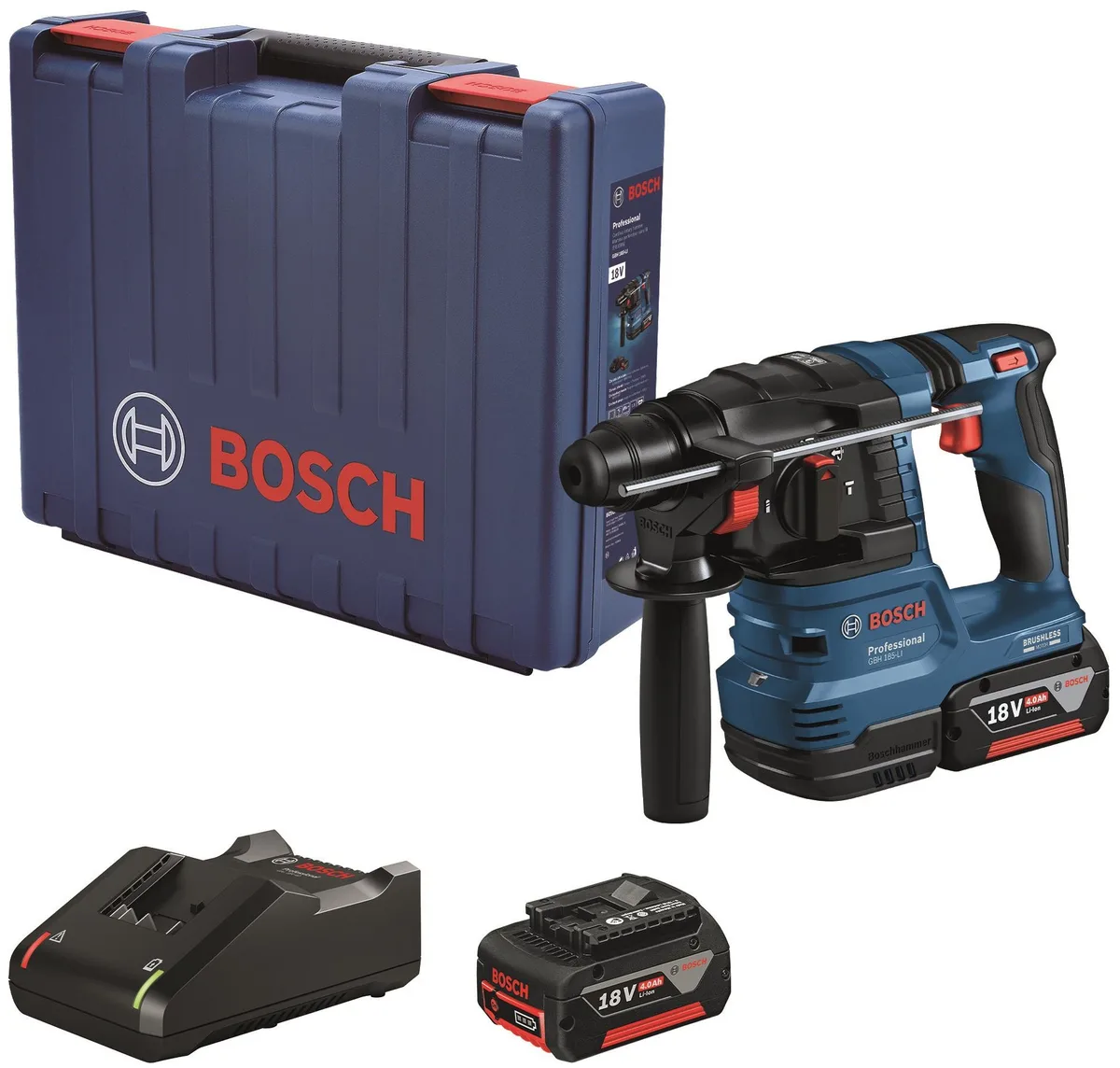 Перфоратор акумуляторний Bosch 18В 2х4А·год 2.3кг SDS-Plus