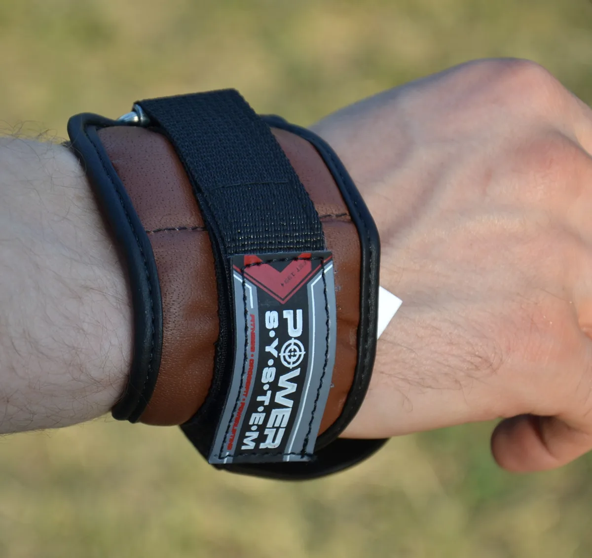 Гаки для тяги Active Point натуральна шкіра XL коричневі