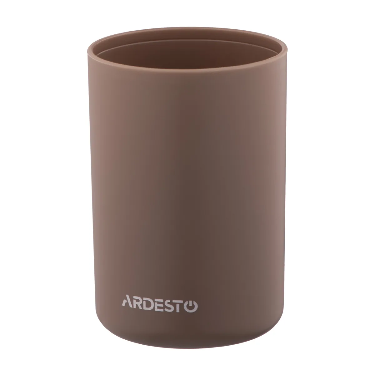 Набір аксесуарів для ванної ARDESTO Minimalism, 360 мл, 3 одиниці, поліпропілен, бамбук, колір тауп.