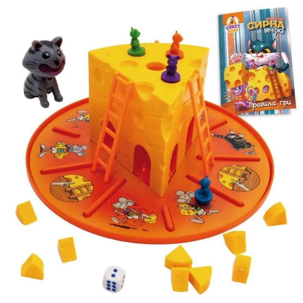 Настільна гра Vladi Toys гігантський сир 1 шт кругла основа кольорова