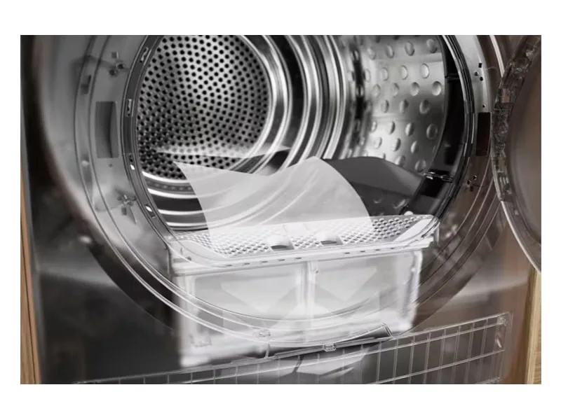 Сушильна машина Electrolux з тепловим насосом, 8 кг, енергоефективність A++, 64 см, з дисплеєм, біла.