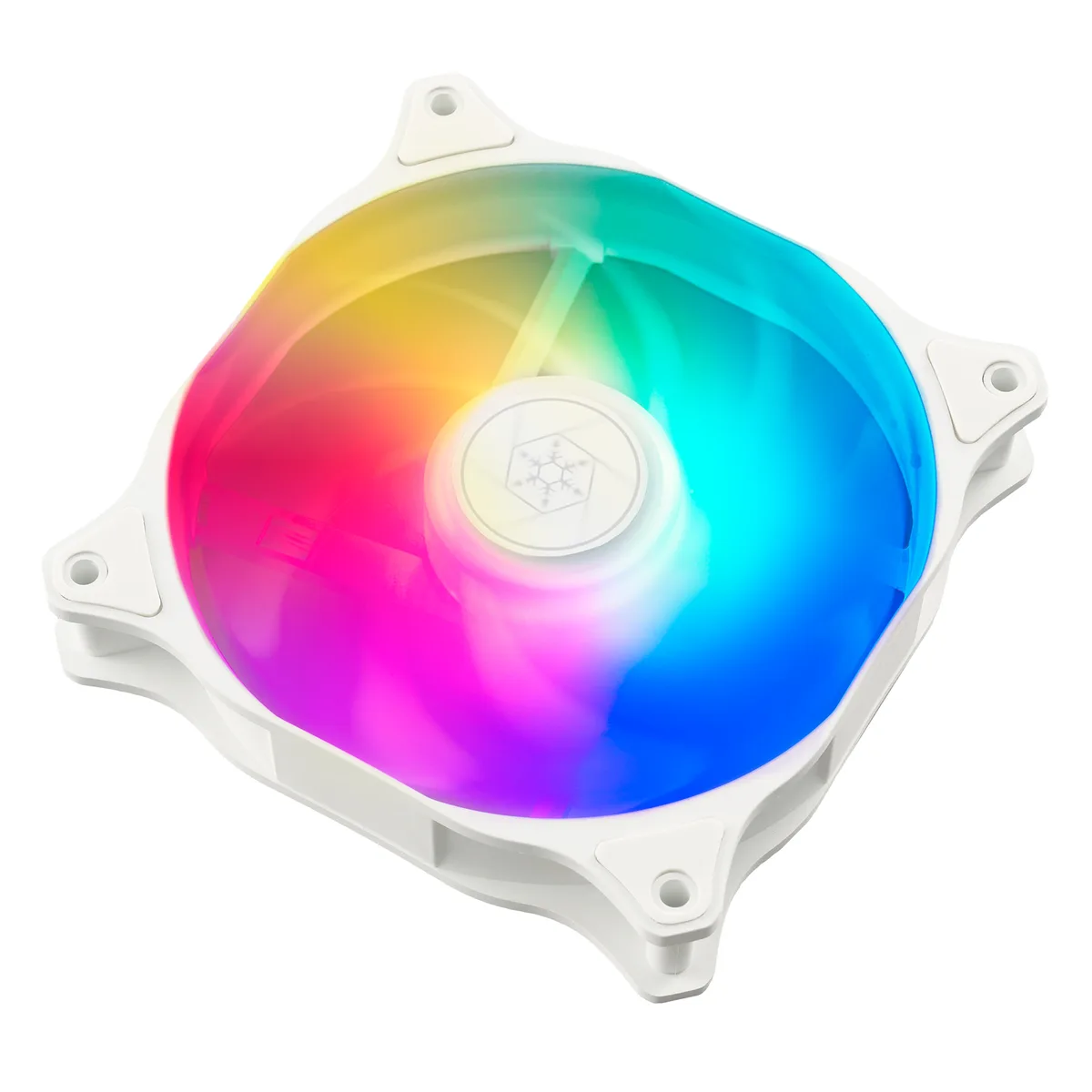 Корпусний вентилятор SilverStone Air Blazer 120RW-ARGB, 120мм, 600-2200rpm, 4pin PWM, 3pin +5VARGB, 7.4-35.6dBa, білий