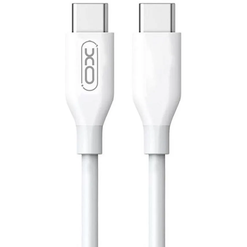 Кабель USB Type-C до Type-C XO 1м силіконовий білий 40W 2A