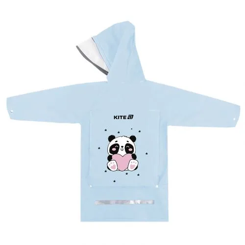 Дощовик Kite дитячий Lovely Panda водонепроникний плащ для прогулянок з капюшоном та кишенею.
