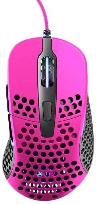 Миша Xtrfy M4, USB-A, RGB, рожевий