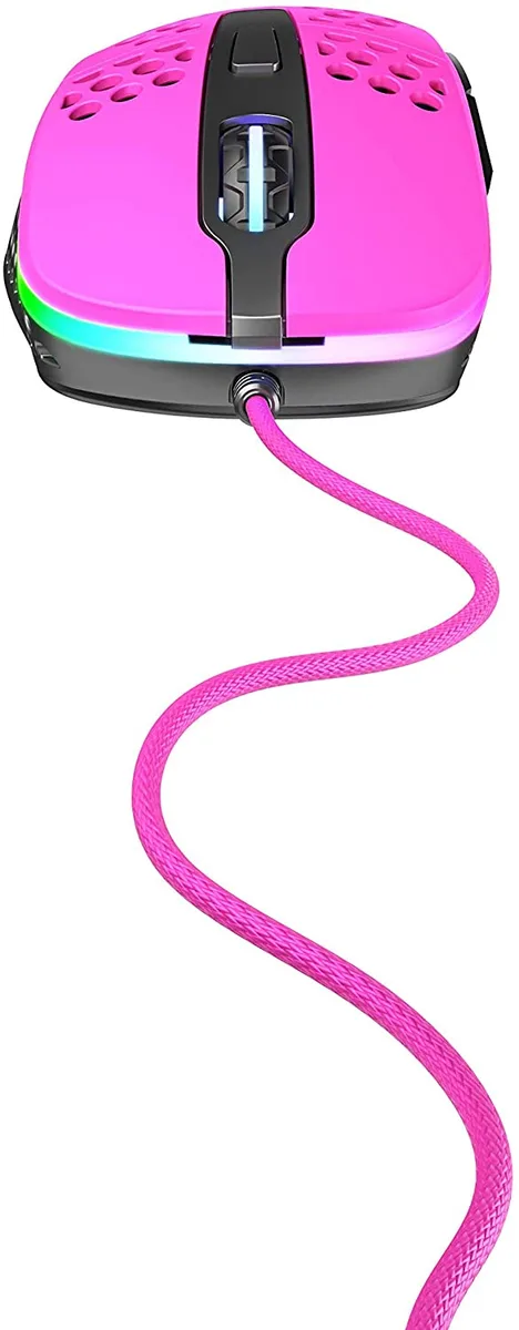 Миша Xtrfy M4, USB-A, RGB, рожевий