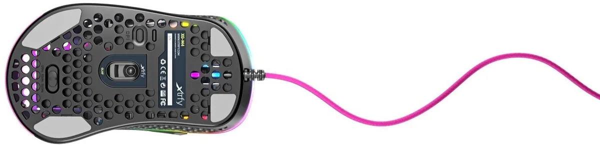 Миша Xtrfy M4, USB-A, RGB, рожевий