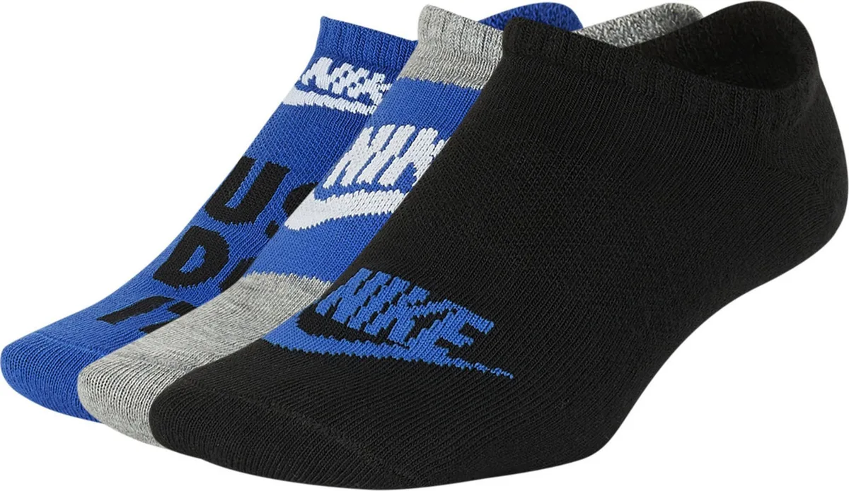 Шкарпетки NIKE поліестер 34-38 чорний сірий синій 3 пари