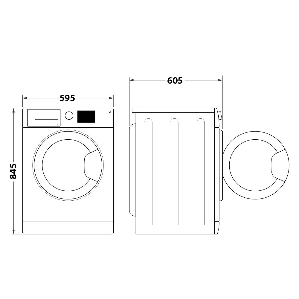 Пральна машина Whirlpool фронтального завантаження, 10 кг, 1400 об/хв, клас енергоефективності A+++, ширина 60 см, з дисплеєм, фун