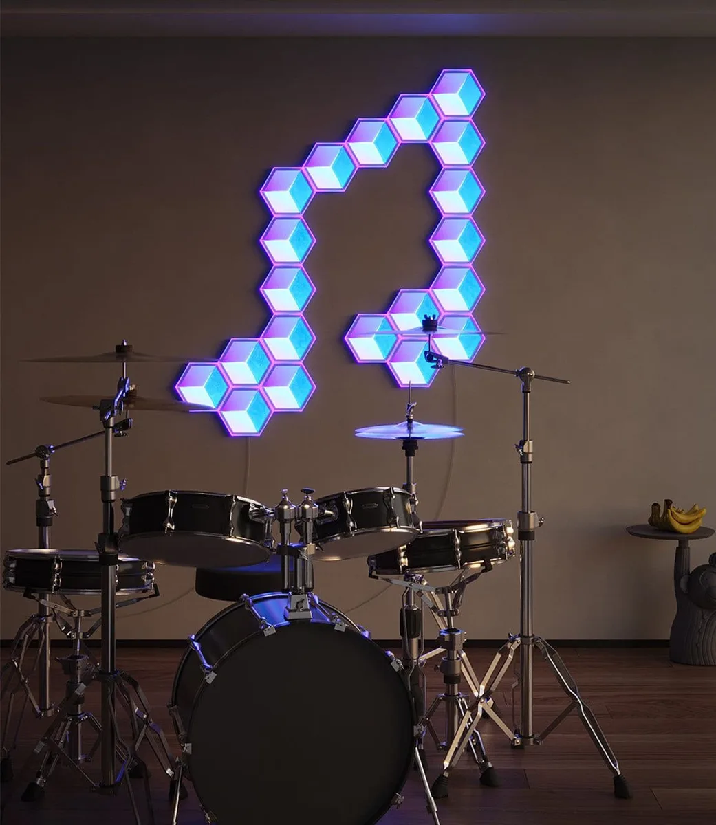 Набір настінних світильників Govee H606A Glide Hexagon Light, 7шт, RGBIC, WI-FI/Bluetooth, білий