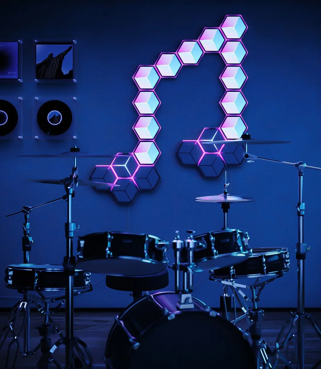 Набір настінних світильників Govee H606A Glide Hexagon Light, 7шт, RGBIC, WI-FI/Bluetooth, білий