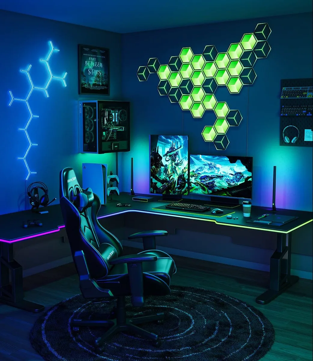 Набір настінних світильників Govee H606A Glide Hexagon Light, 7шт, RGBIC, WI-FI/Bluetooth, білий