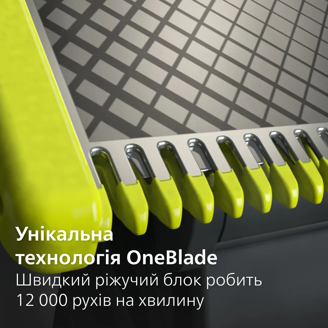 Сменное лезо Philips OneBlade 2 шт для бритья и стрижки 1,5 см Черное