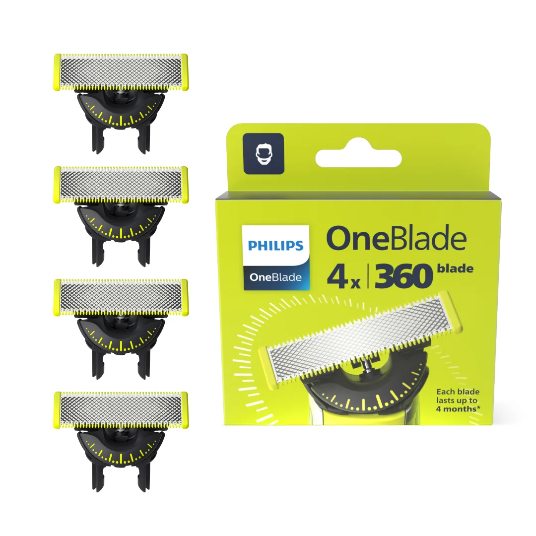 Сменное лезо Philips OneBlade 2 шт для бритья и стрижки 1,5 см Черное