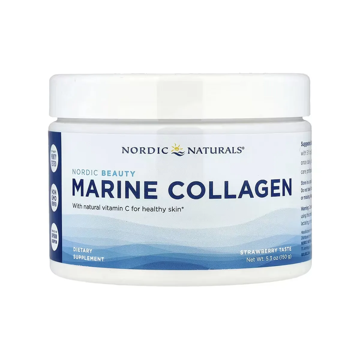 Морской коллаген Nordic Naturals 150 г клубничный вкус биоактивные пептиды