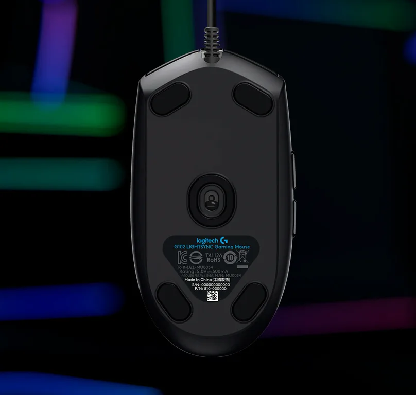 Миша Logitech Провода Оптическая Средняя 8000 dpi Лиловая