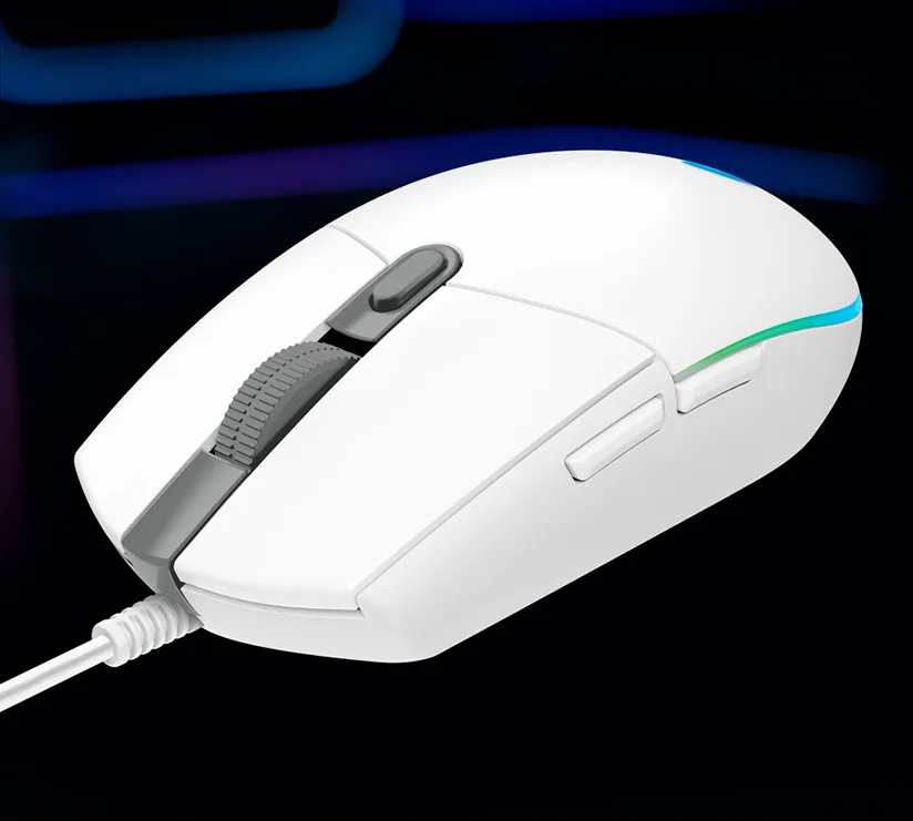 Миша Logitech Провода Оптическая Средняя 8000 dpi Лиловая
