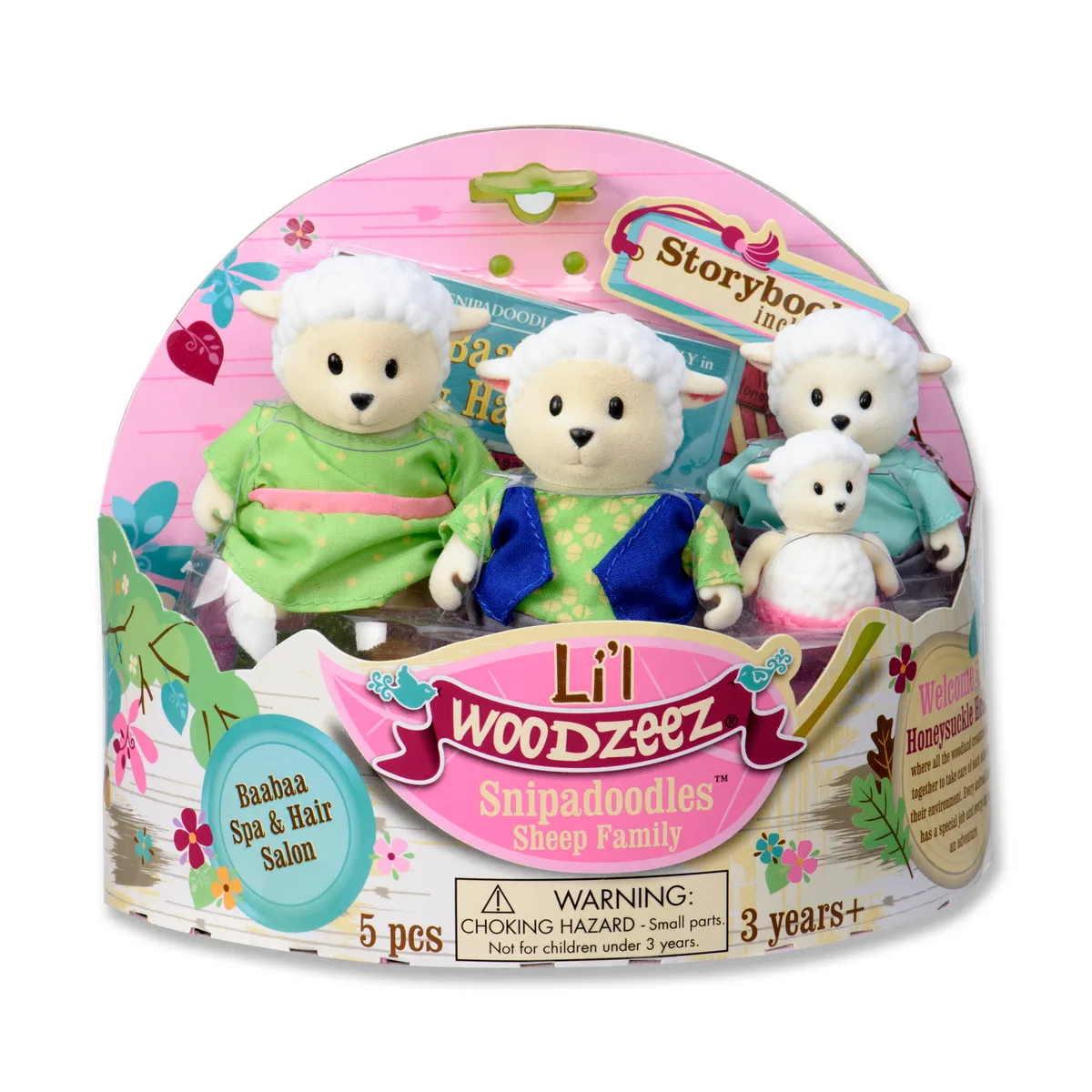 Набір фігурок Li'l Woodzeez Сім'я овечок 4од, книжка EN