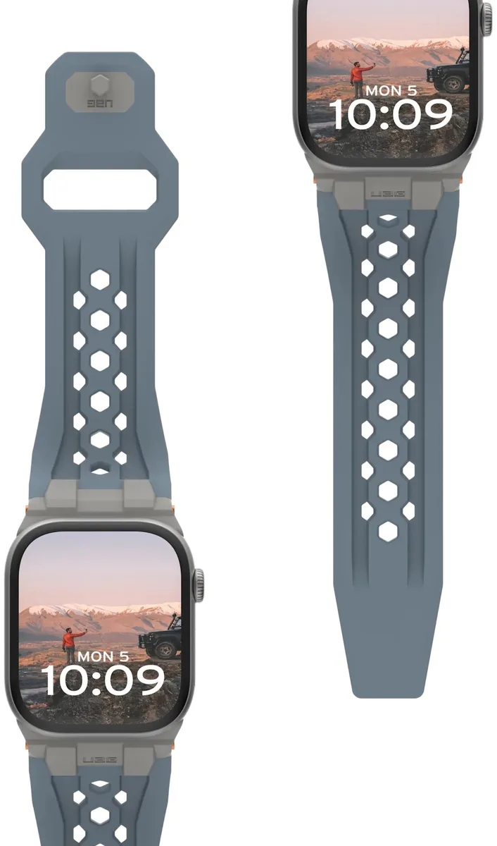 Ремінець UAG для Apple Watch Ultra 2/Ultra-49-45-44mm, Monarch, Cloud Blue/Titanium