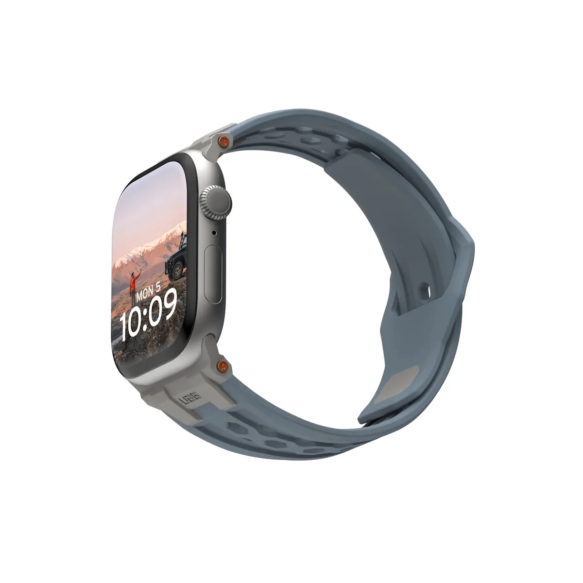 Ремешок UAG для Apple Watch Ultra 2/Ultra-49-45-44мм, Monarch, Cloud Blue/Titanium
