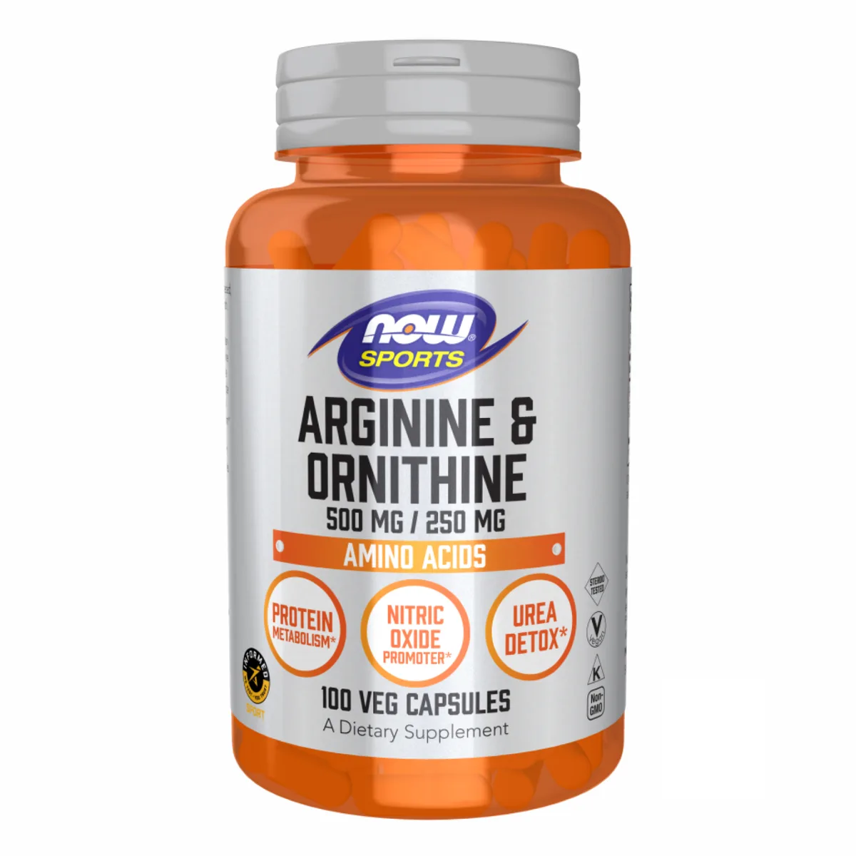 Now Foods Arginine Ornithine вегетарианские капсулы 100 шт