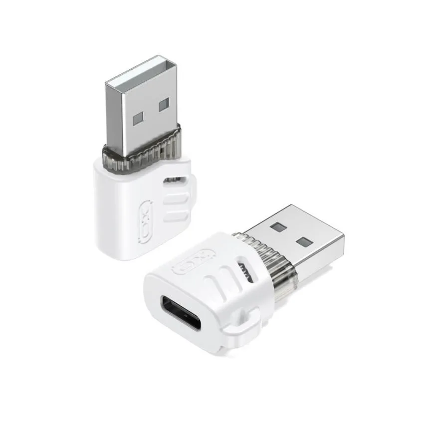 Перехідник Type-C to USB XO Пластик Білий