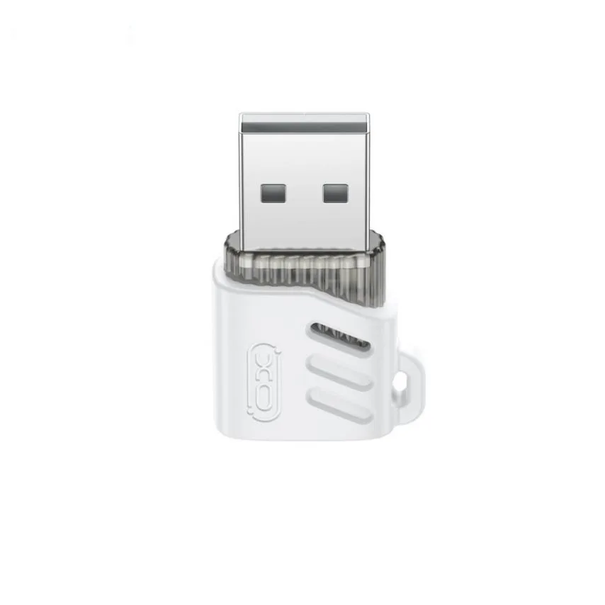 Переходник Type-C на USB XO Пластик Белый