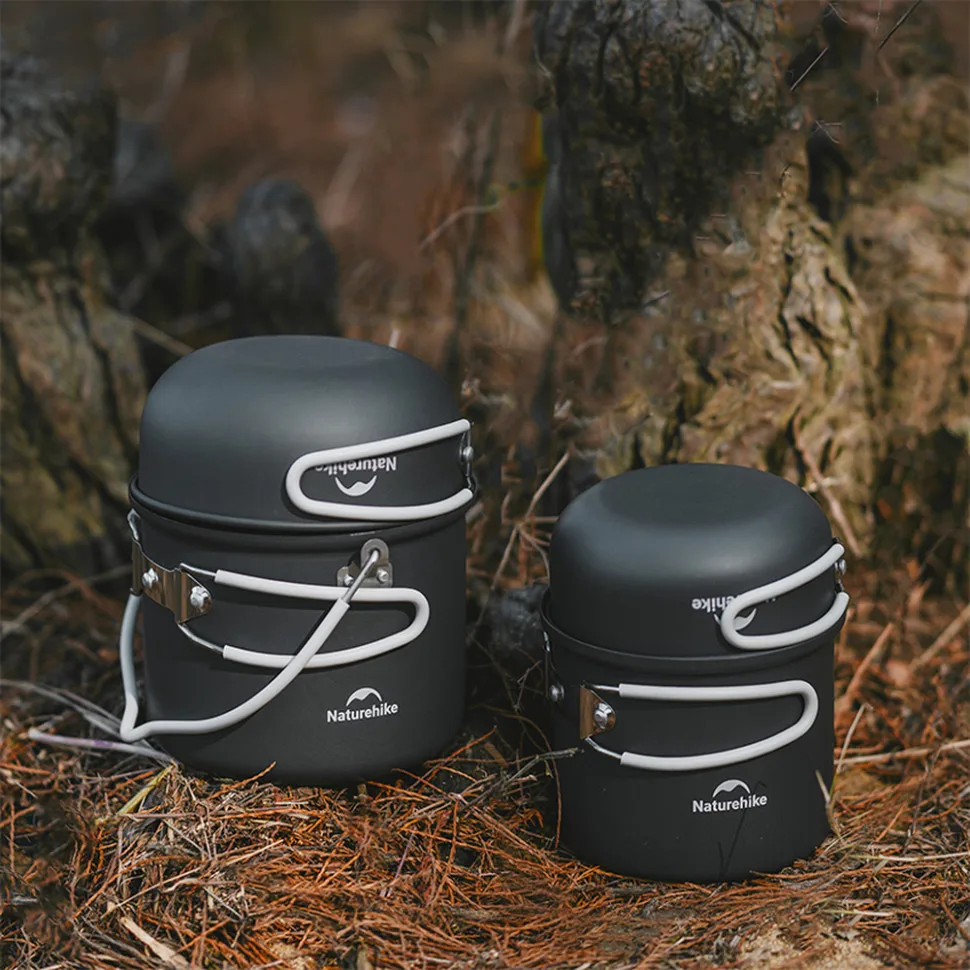 Набір посуду Naturehike алюміній 2 каструлі 1,2 л 0,8 л 15,4х14,3х16,5 см