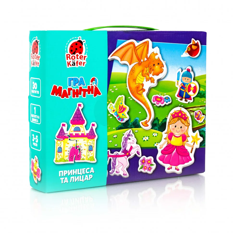 Дитяча настільна магнітна гра Vladi Toys з екологічно чистого матеріалу, 30 магнітів для дівчаток