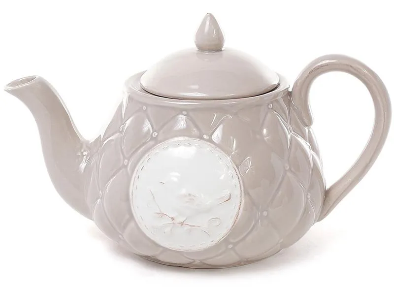 Заварник чайний Leeds Ceramics Птиця керамічний 800 мл бежевий